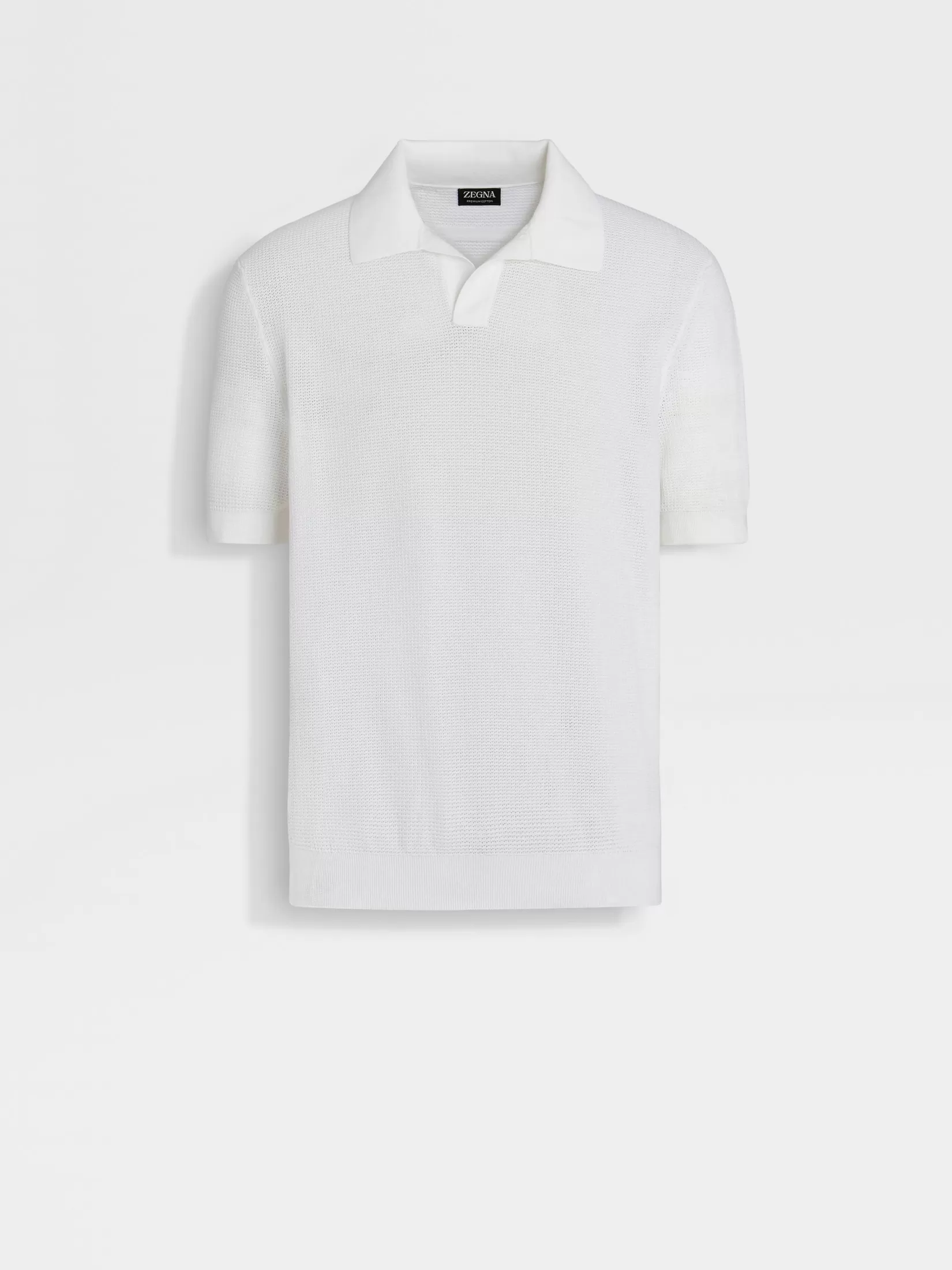 ZEGNA Polo Shirts | Sweaters<Premium Cotton Polo Shirt White