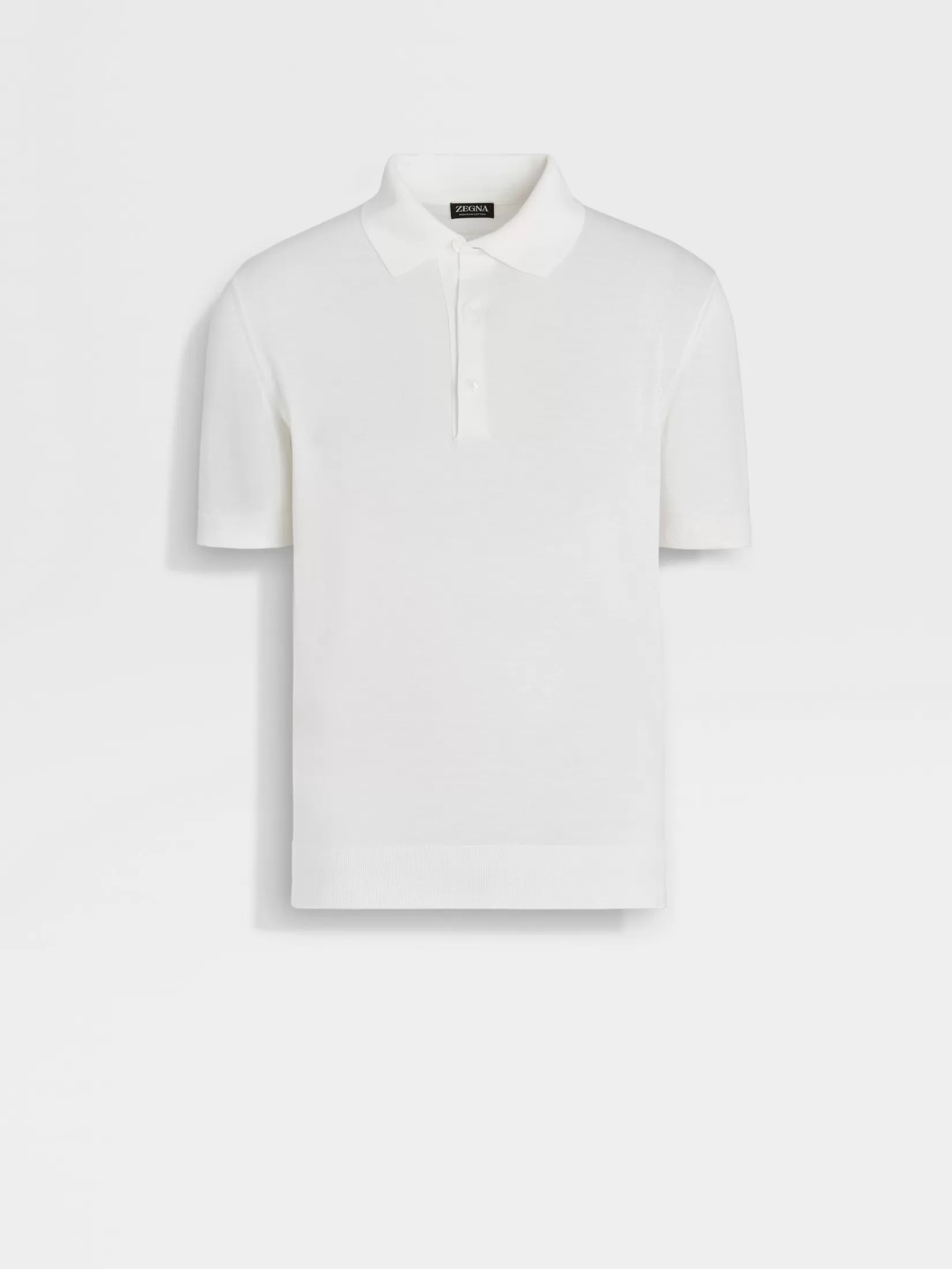 ZEGNA Resort Essentials | Sweaters<Premium Cotton Polo Shirt White