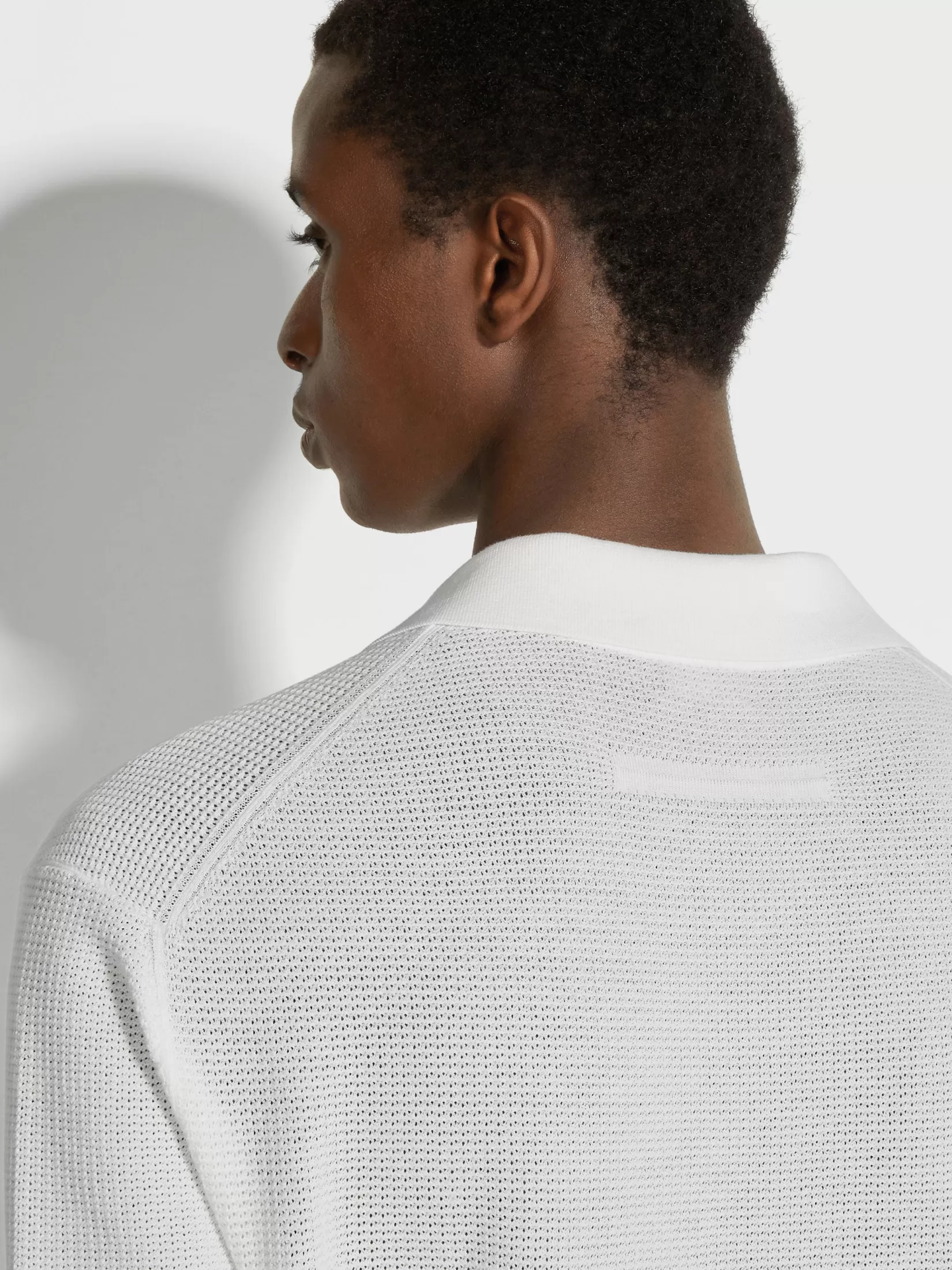 ZEGNA Polo Shirts | Sweaters<Premium Cotton Polo Shirt White