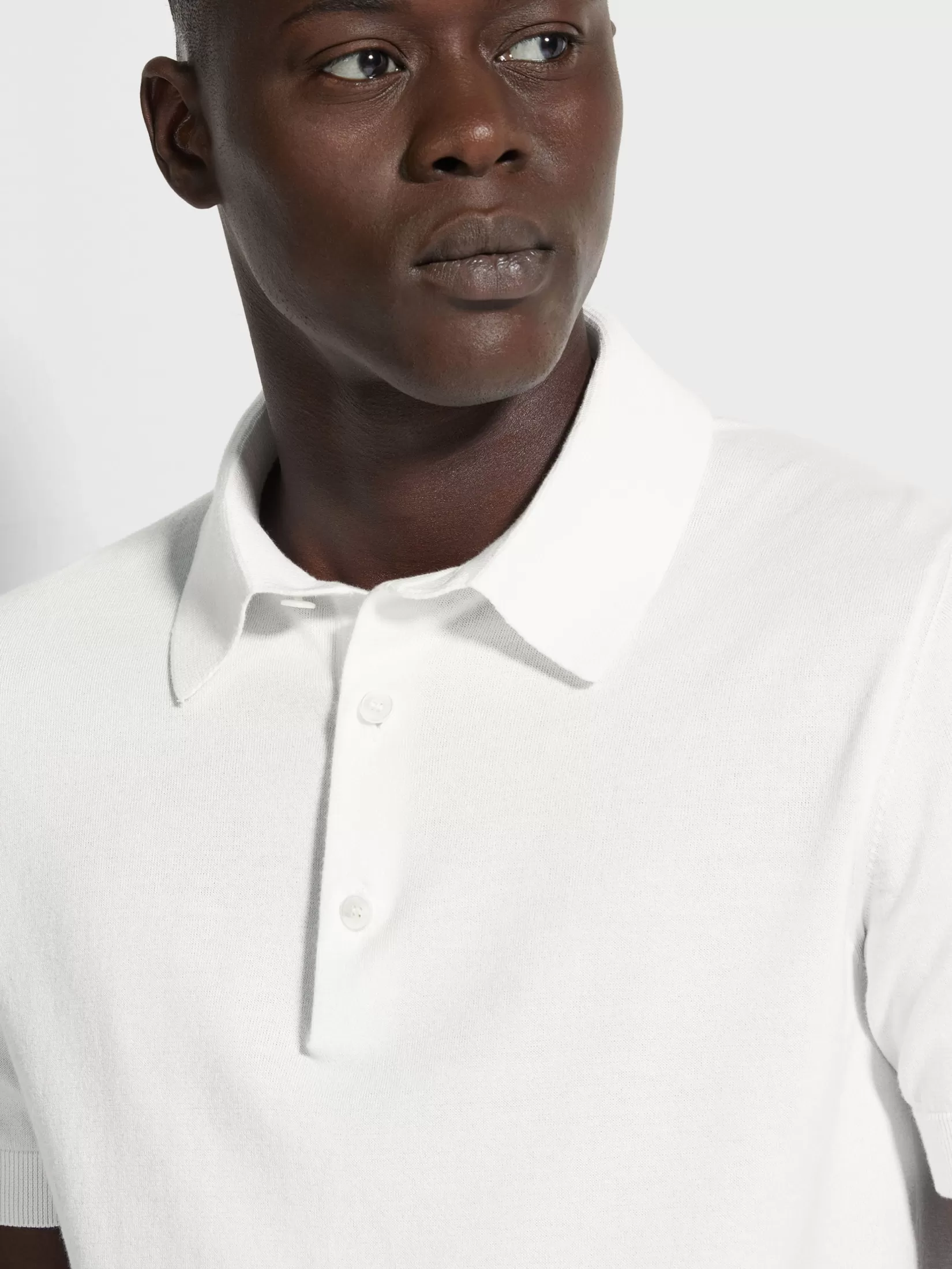 ZEGNA Resort Essentials | Sweaters<Premium Cotton Polo Shirt White