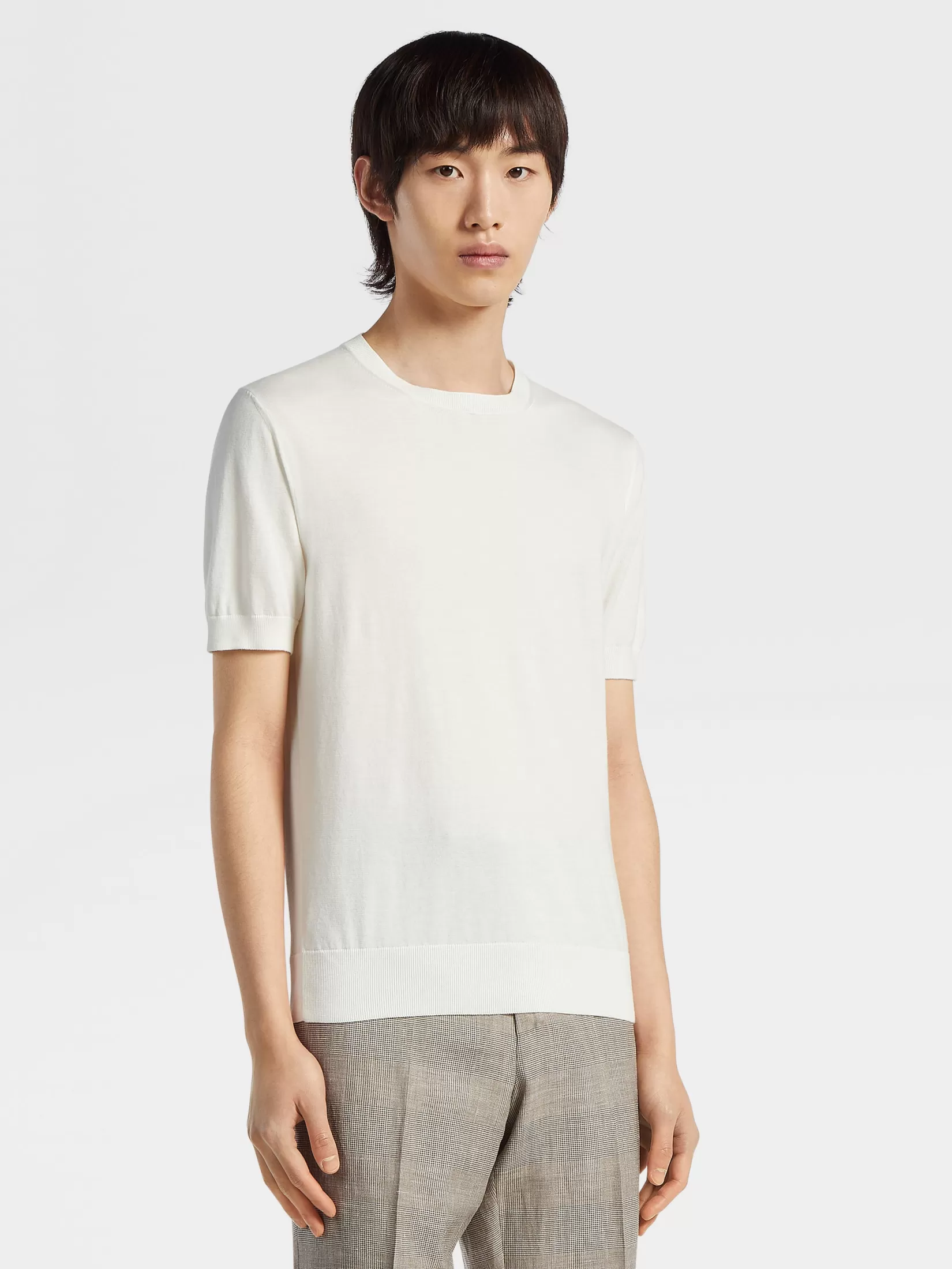 ZEGNA Resort Essentials | T-Shirts<Premium Cotton T-shirt White