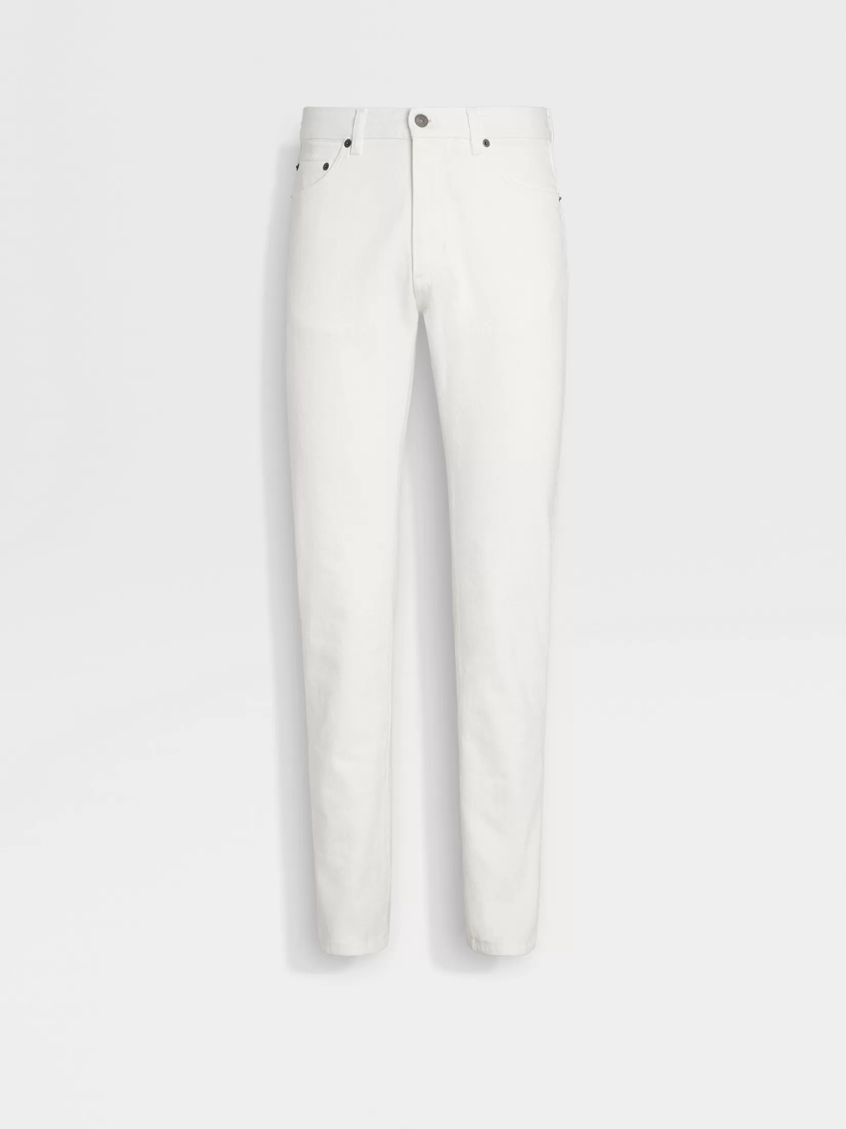 ZEGNA Jeans<Rinse-washed Stretch Cotton Roccia Jeans White