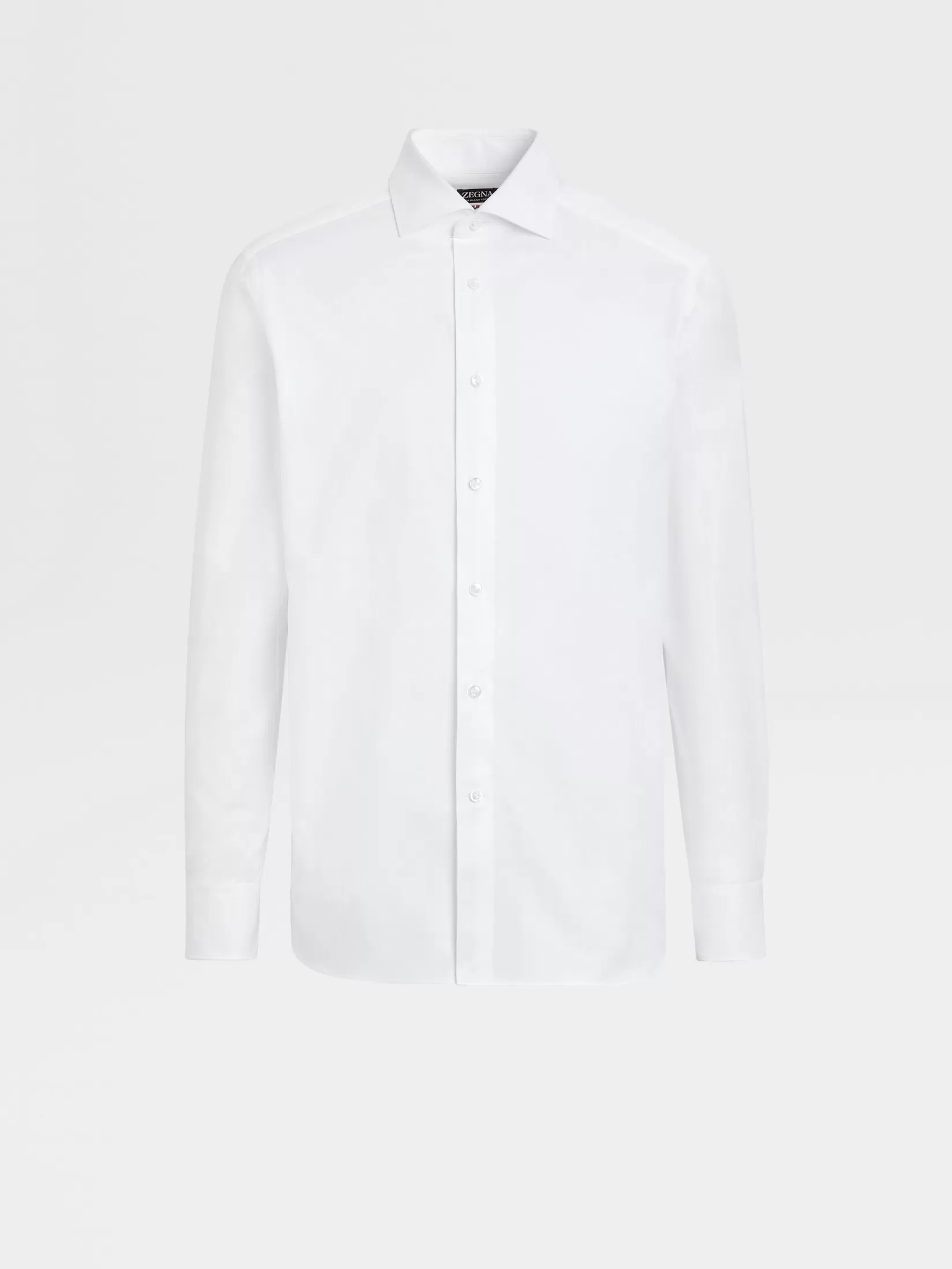 ZEGNA Shirts<Sea Island Cotton Long-sleeve Tailoring Shirt White