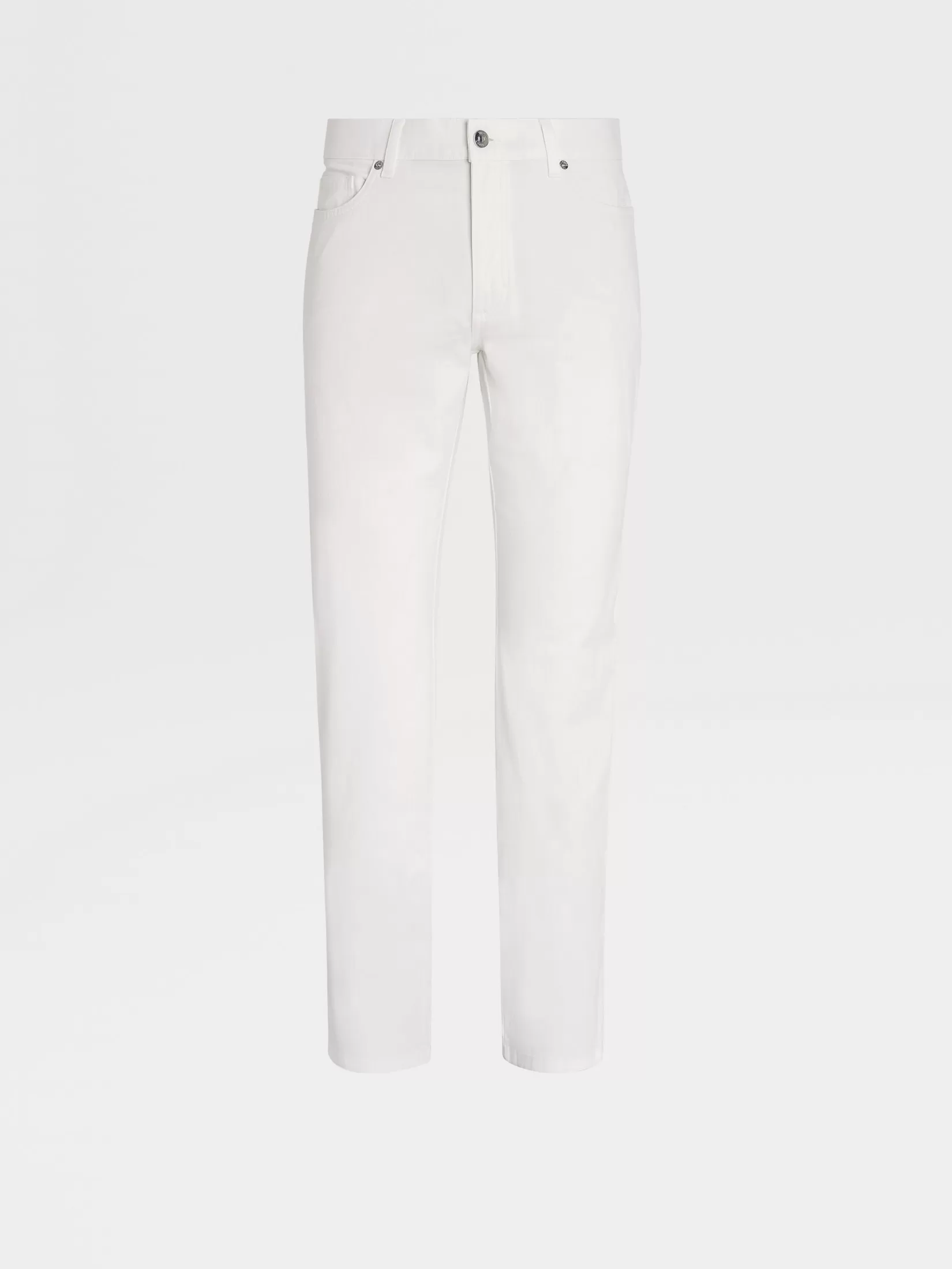 ZEGNA Jeans<Stretch Cotton Roccia Jeans White