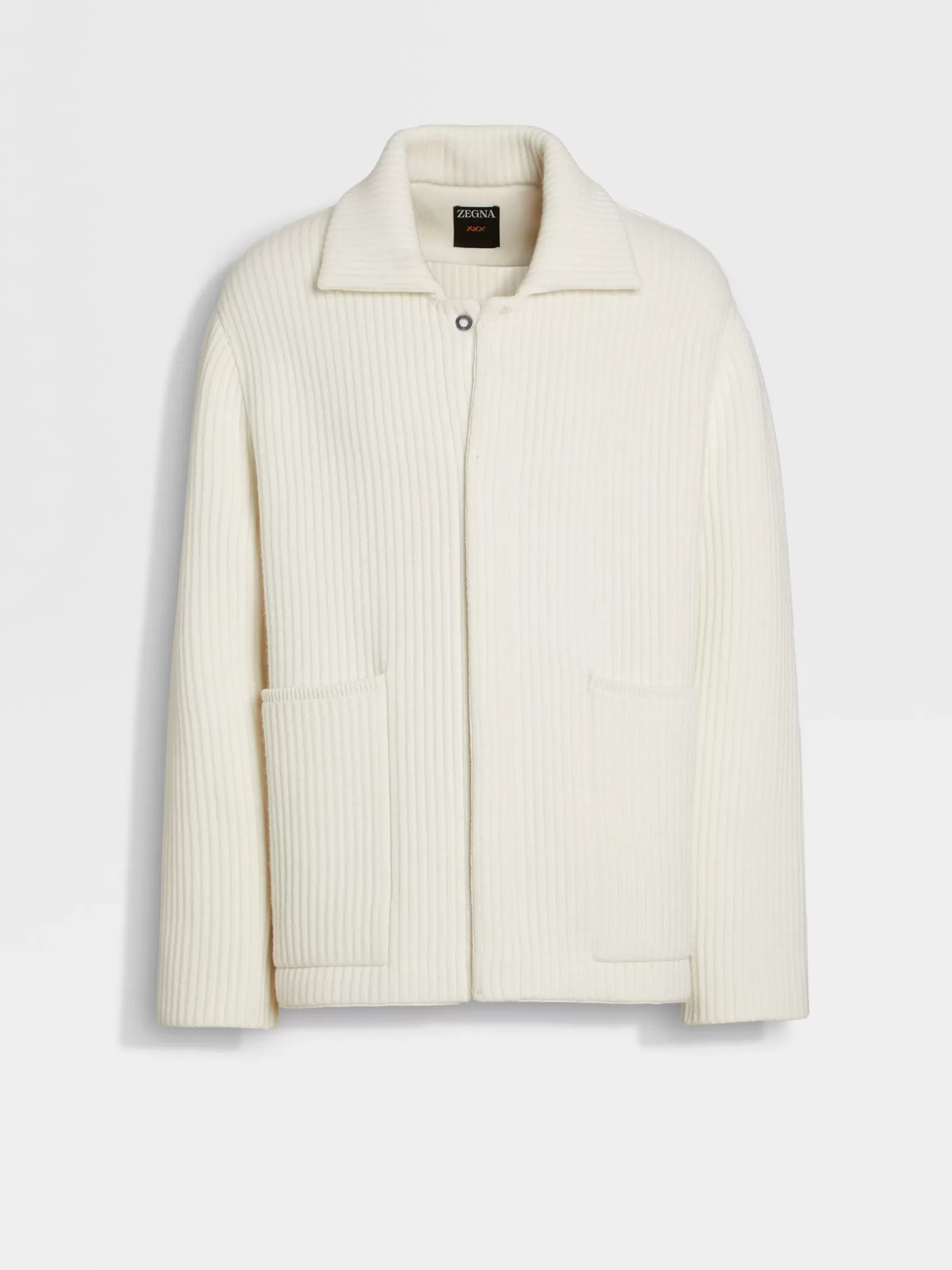 ZEGNA Jackets And Coats<Wool and Cashmere Chore Jacket White