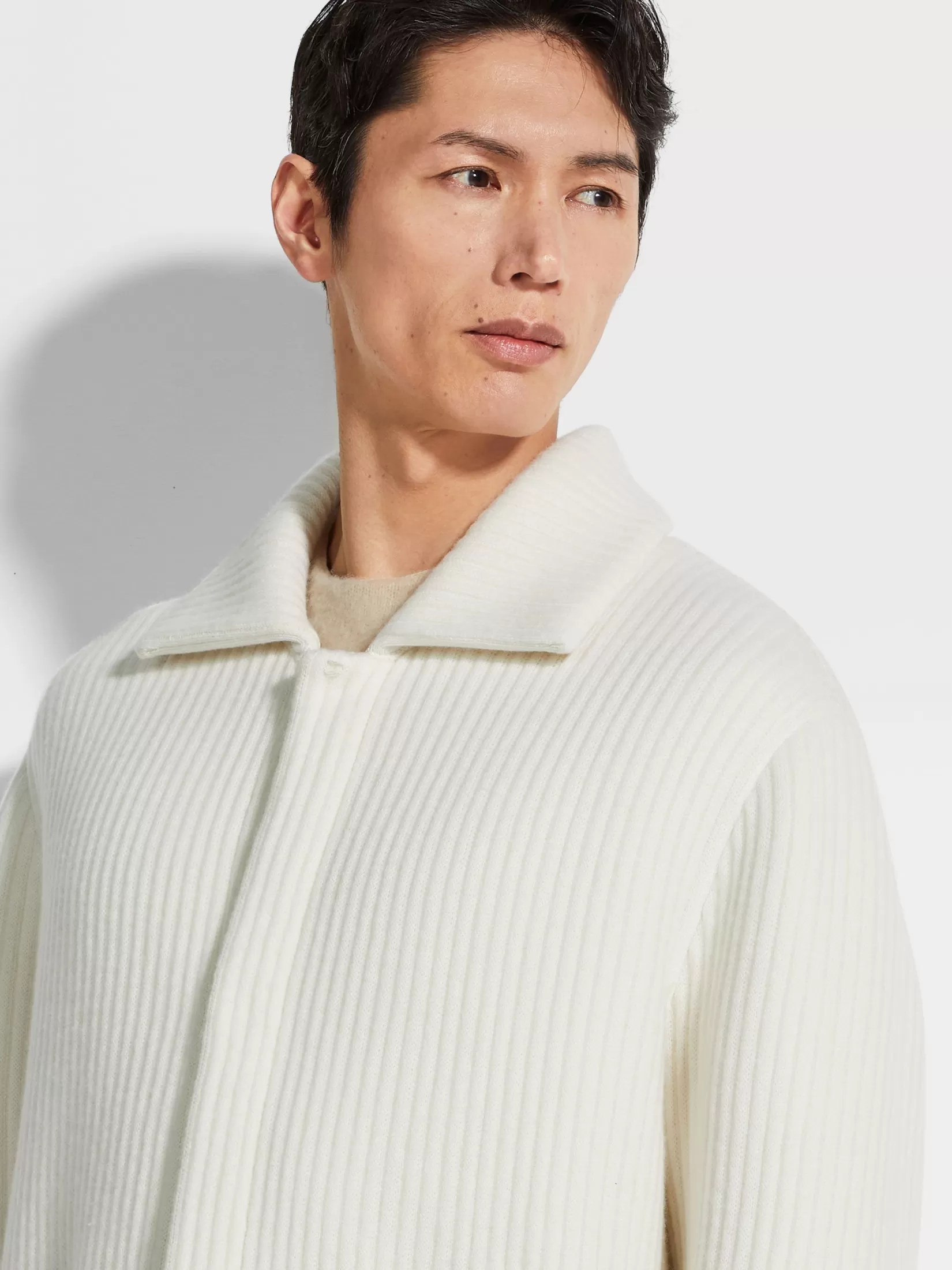 ZEGNA Jackets And Coats<Wool and Cashmere Chore Jacket White