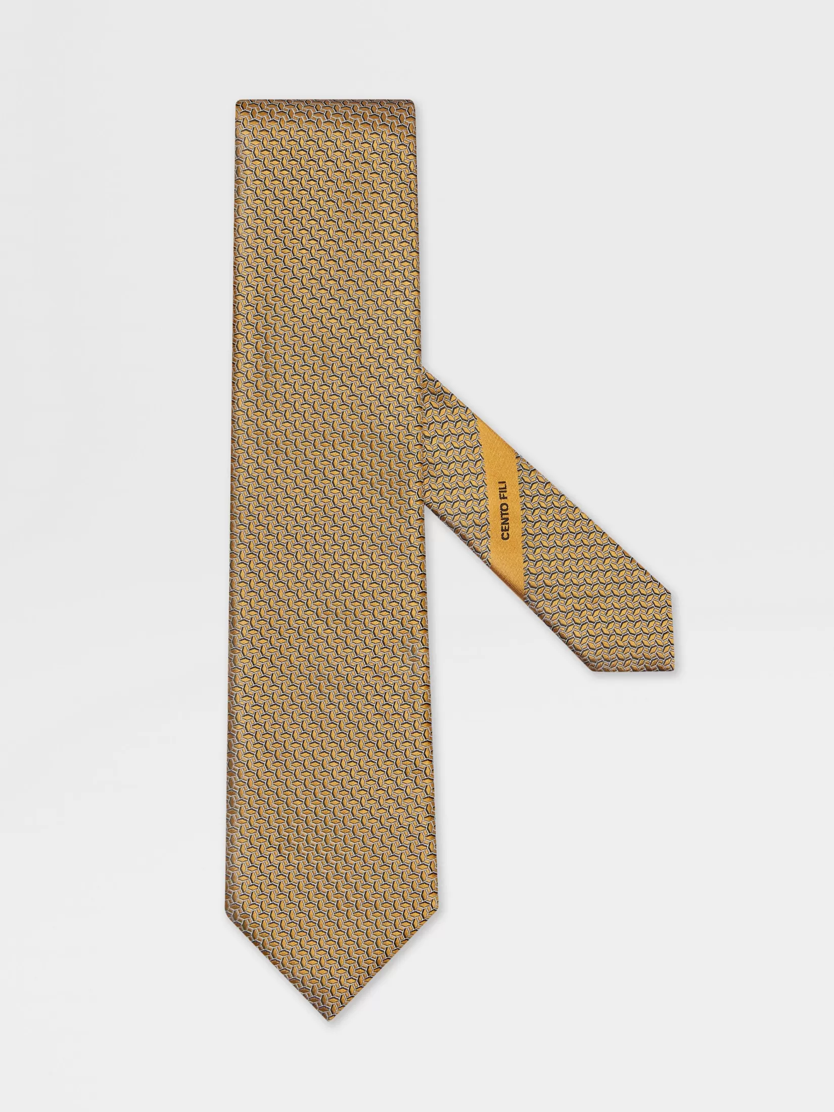 ZEGNA Ties And Bow Ties<CENTO FILI Silk Tie Yellow